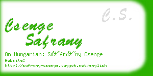csenge safrany business card